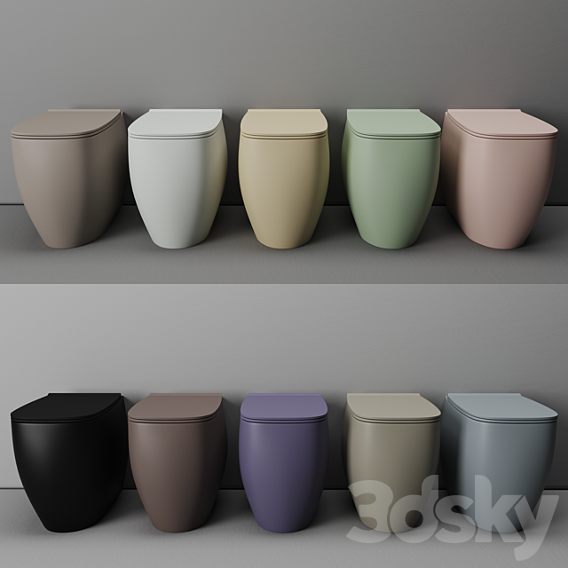 Alice Ceramica NUR WC 3DS Max Model - thumbnail 4