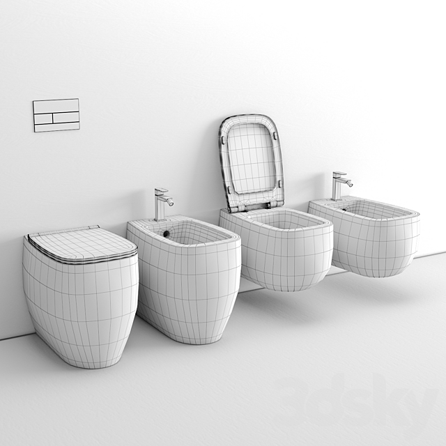 Alice Ceramica NUR WC 3DS Max Model - thumbnail 5