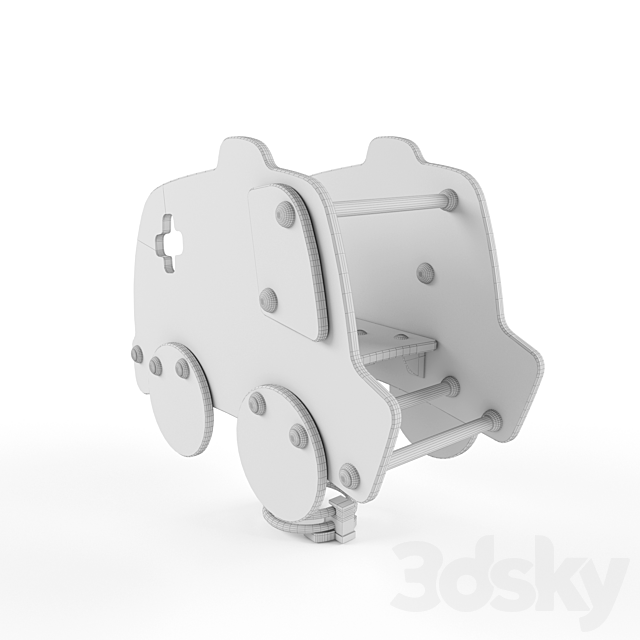 Spring rocking. Kompan set 1 3DS Max Model - thumbnail 3