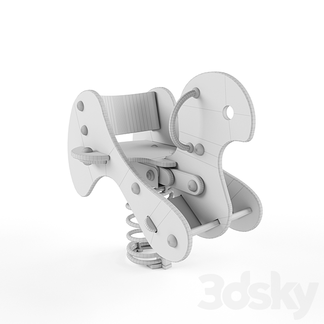 Spring rocking. Kompan set 1 3DS Max Model - thumbnail 5