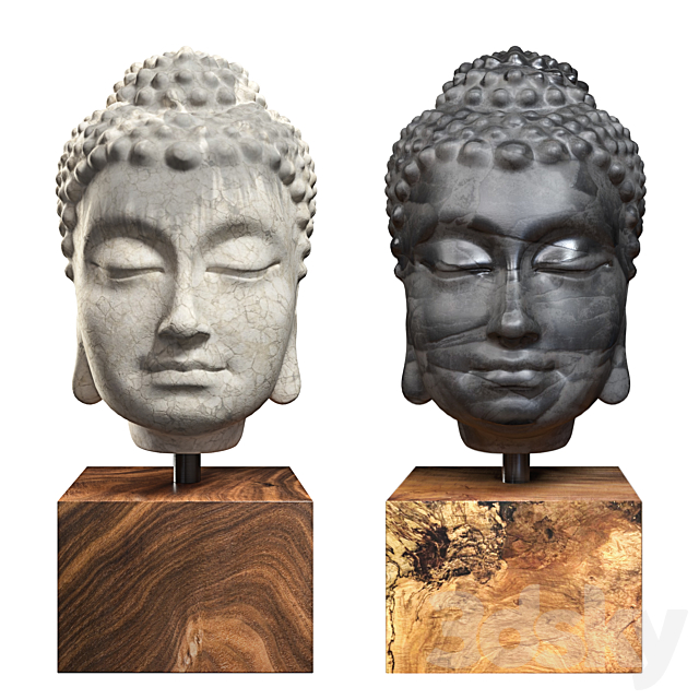 buddha head 3DSMax File - thumbnail 1