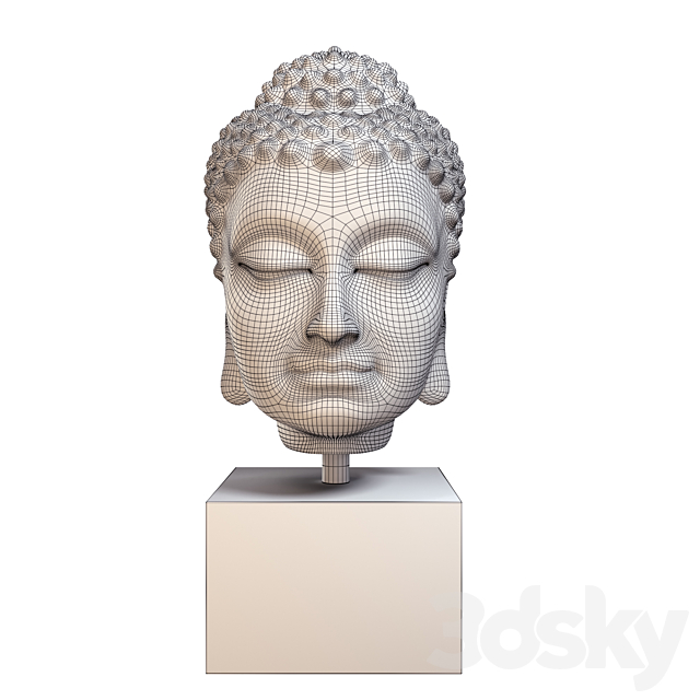 buddha head 3DSMax File - thumbnail 2