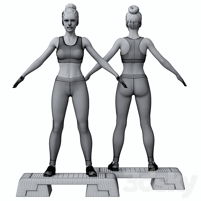 Step aerobics 3d