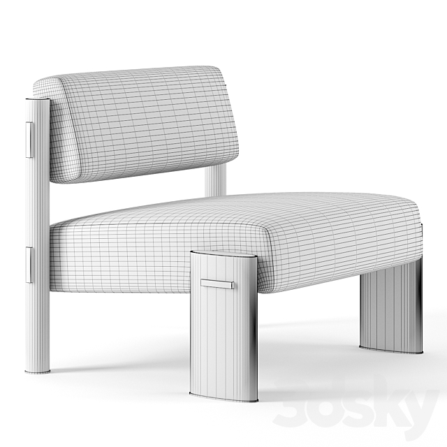 Nichols lounge chair by McGuire furniture 3DSMax File - thumbnail 3