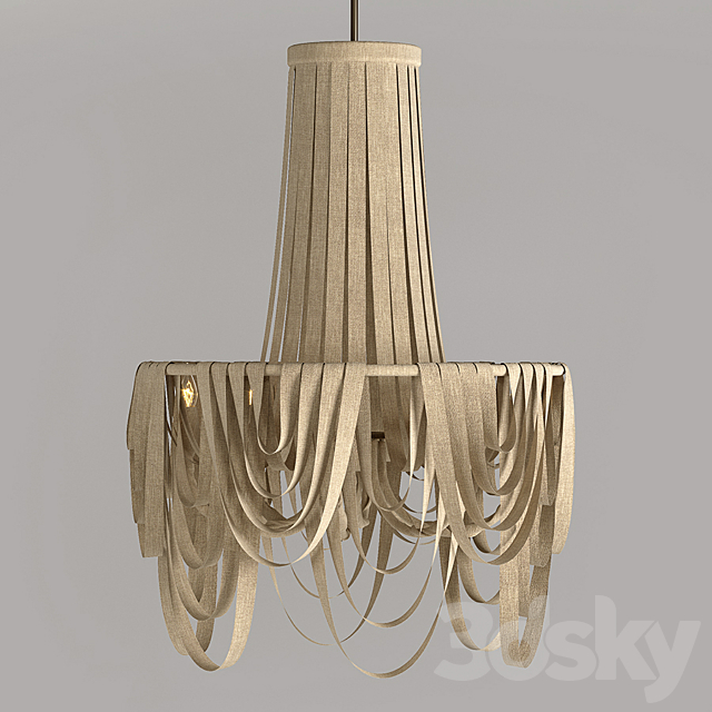 Cloth_chandelier 3d