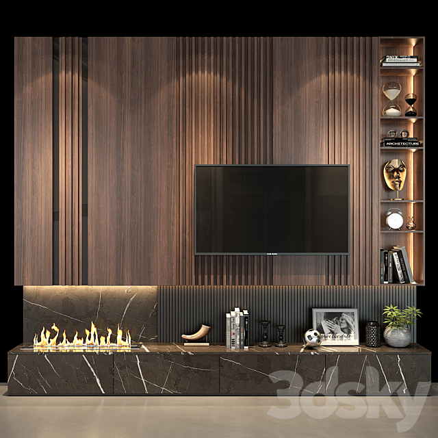 TV Wall set 58 - No.2 3D Max - 3DMAXTER