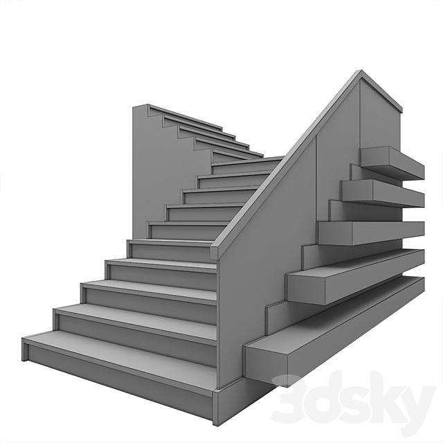 Staircase with light 3DSMax File - thumbnail 4