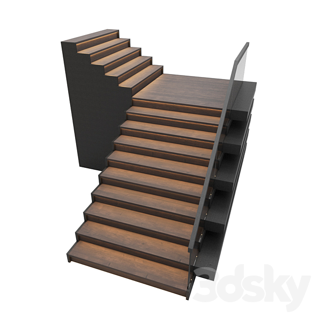 Staircase with light 3DSMax File - thumbnail 5