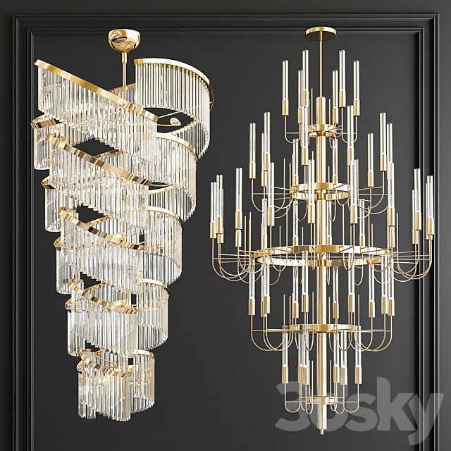 Big Chandeliers Collection – 3 type 3DSMax File - thumbnail 2