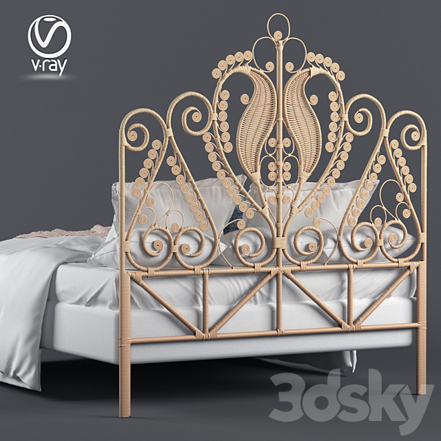 Double bed 3DSMax File - thumbnail 4