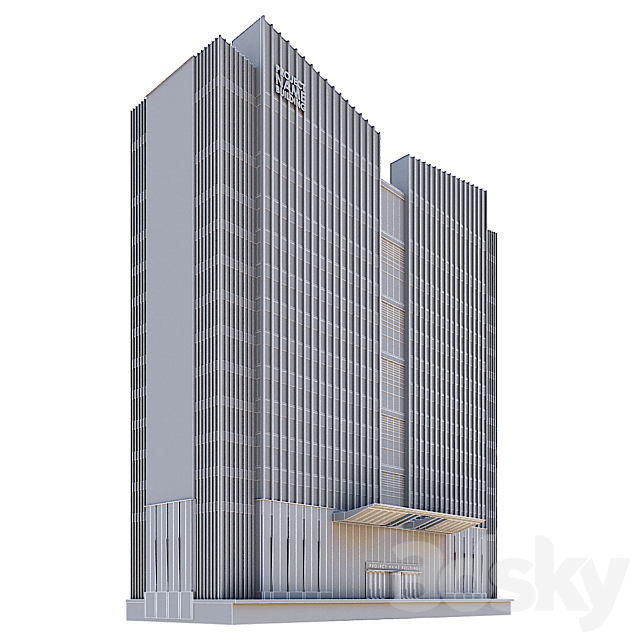 Modern Residential Building 25 3dsky