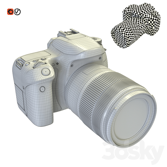 Canon EOS 77D SLR Camera 3dskyfree