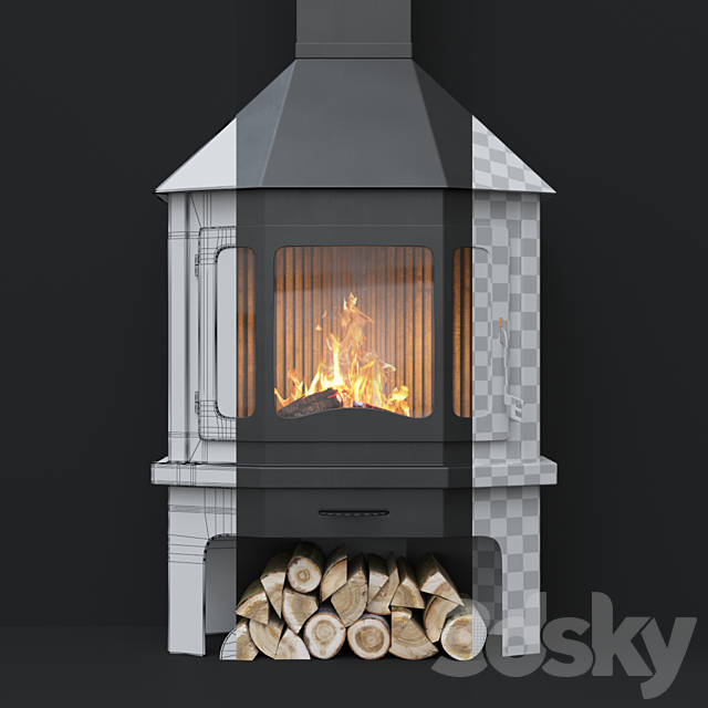 Fireplace MUNICH 3DSMax File - thumbnail 2