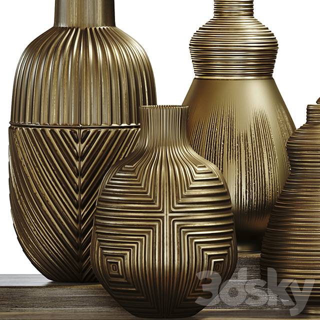 decorative vase set 3DSMax File - thumbnail 2