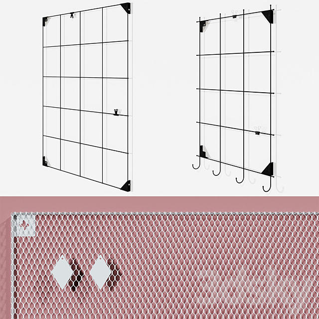 IKEA - lattices for notes and photographs on the wall (3 pcs.) 3d