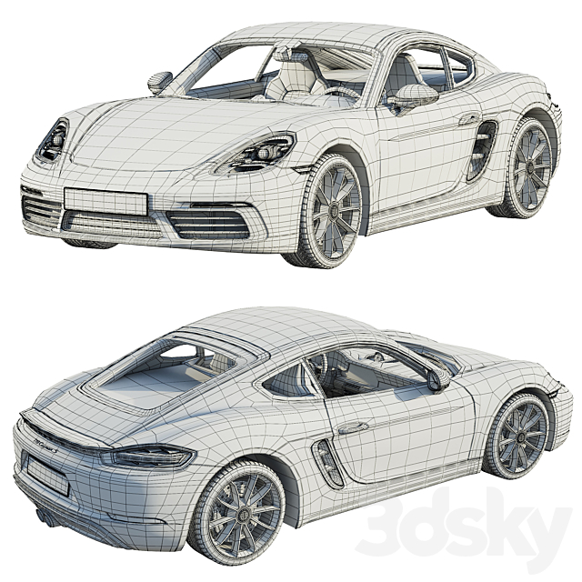 Porsche 718 Cayman S 3dskyfree