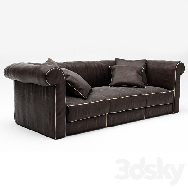 Baxter alfred soft sofa 3DSMax File - thumbnail 2