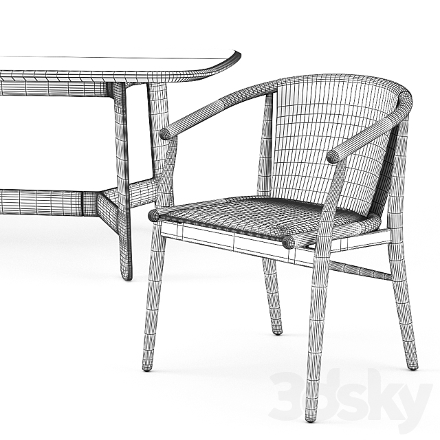 JENS CHAIRS and ALEX TABLE 3DSMax File - thumbnail 3