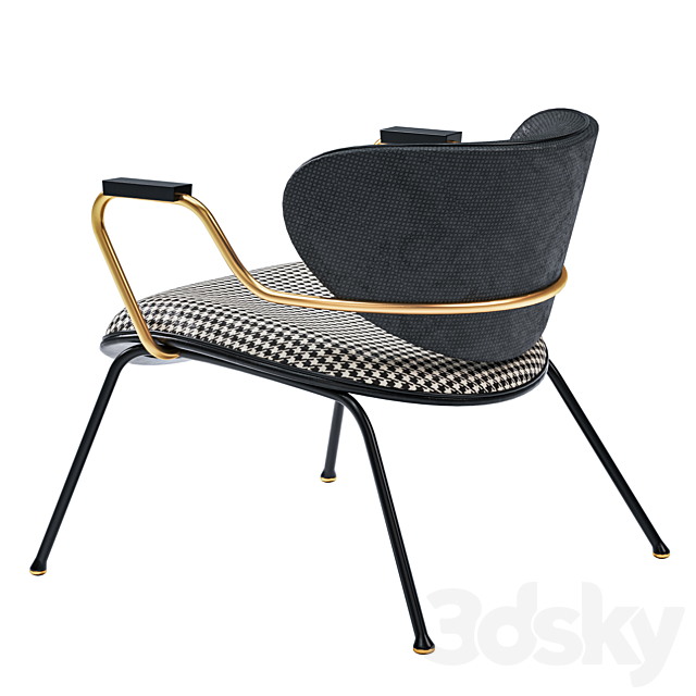 Juliettes Interiors - High End Italian Designer Retro Style Lounge Chair 3d