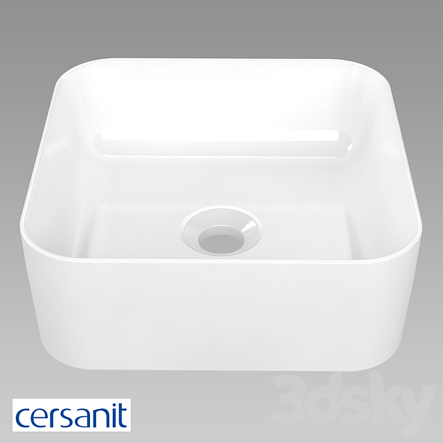 CREA builtin sink for countertop, 35 Wash basin 3D Models