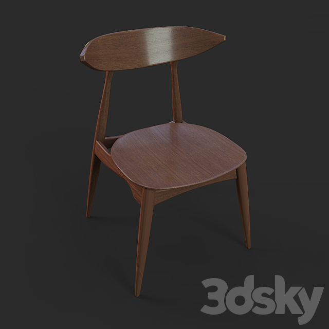 Set of table and chairs 3DSMax File - thumbnail 4
