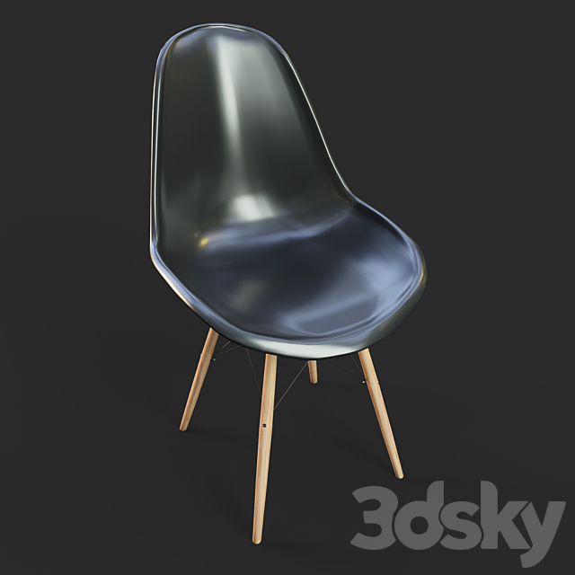 Set of table and chairs 3DSMax File - thumbnail 5