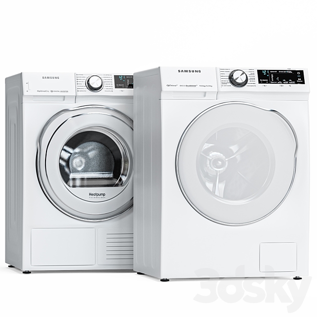 Samsung washer and dryer 3DSMax File - thumbnail 2