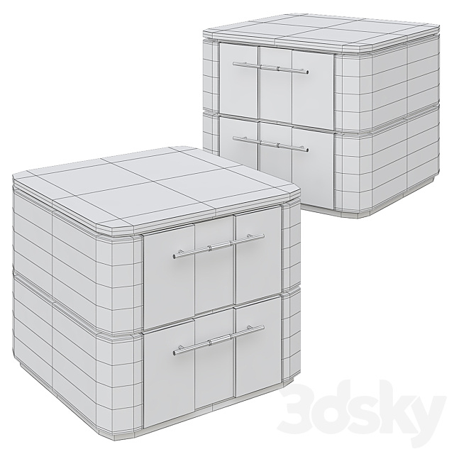 Agra Bedside Table Frato Interiors 3d