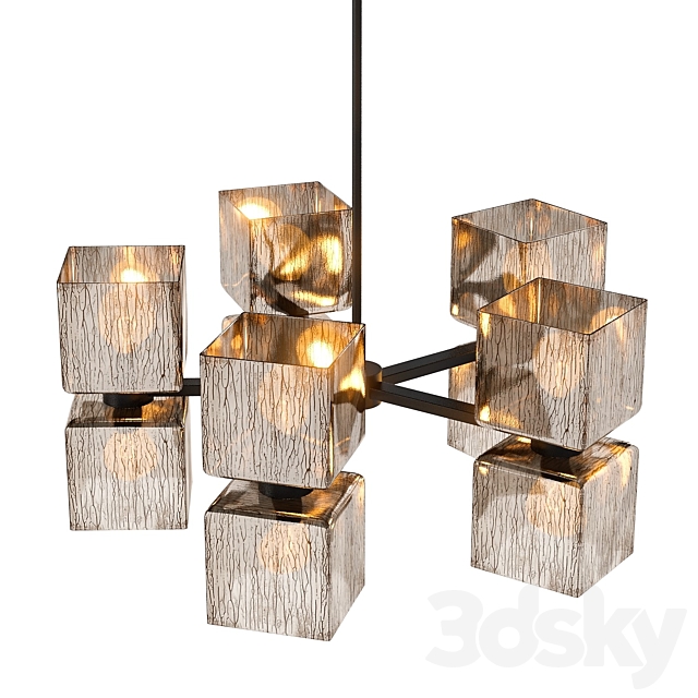 Crate & Barrel Ava Large Chandelier 3d