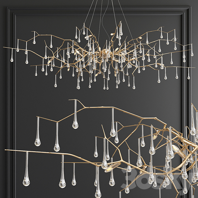 Shiro & Serip Branching Chandelier 3d