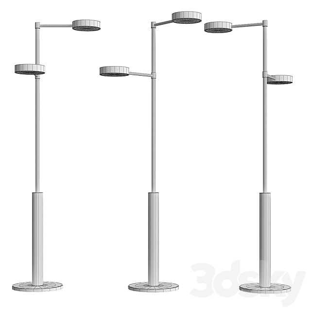 TWO CYLINDERS - FLOOR LAMP 3d