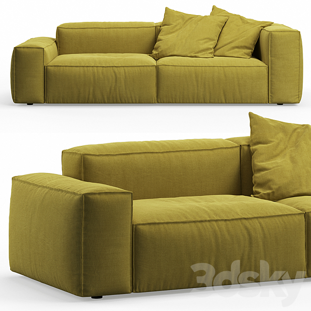 NeoWall 2 seat Sofa by Living Divani 3DSMax File - thumbnail 1