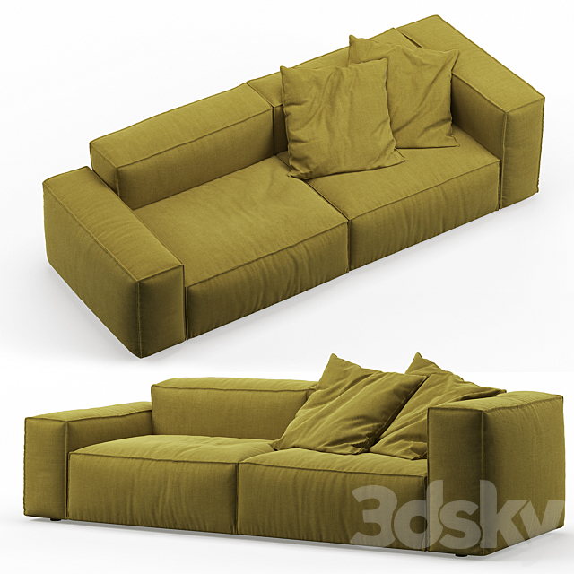 NeoWall 2 seat Sofa by Living Divani 3DSMax File - thumbnail 3