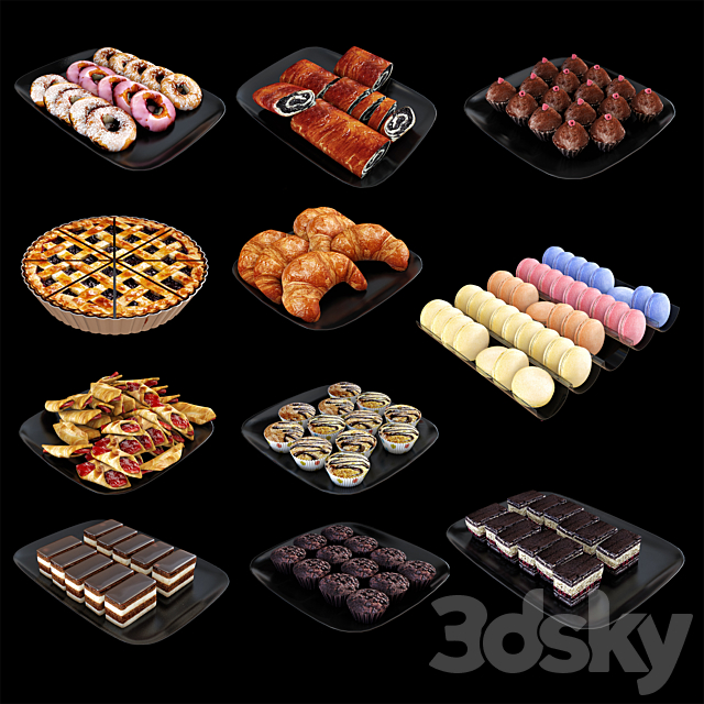 Refrigerated confectionery display case 3d