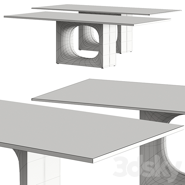 Kristalia Holo Dining Table 3DSMax File - thumbnail 2