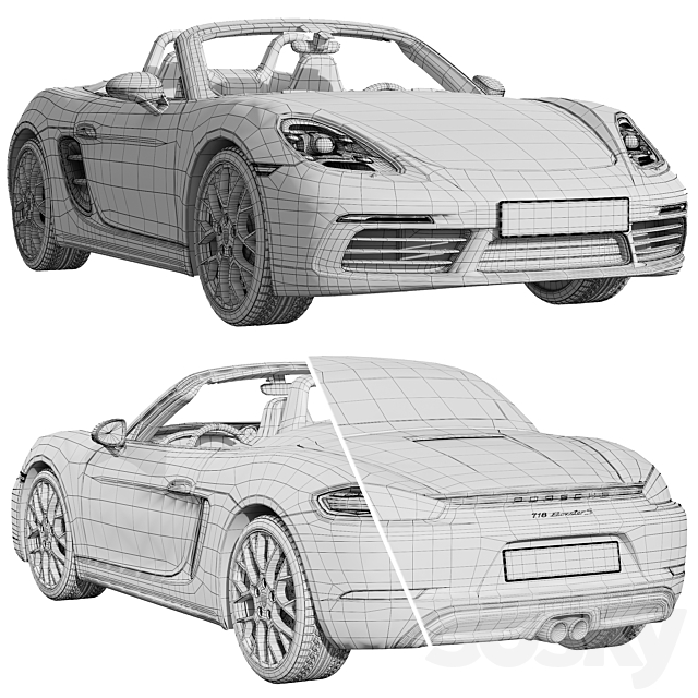 Porsche 718 Boxster S 3dskyfree