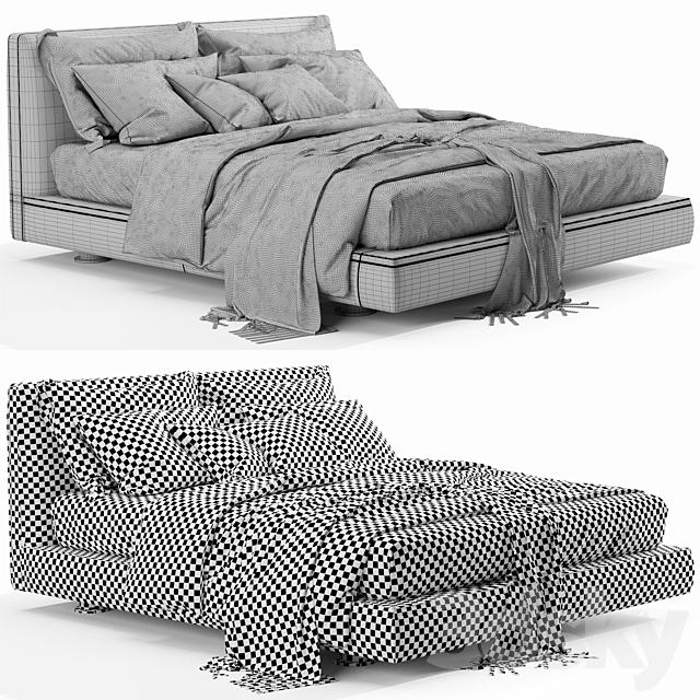 B&B Italia Richard Bed 3dsky
