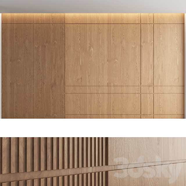 Decorative wall panel_set 4 3DSMax File - thumbnail 3