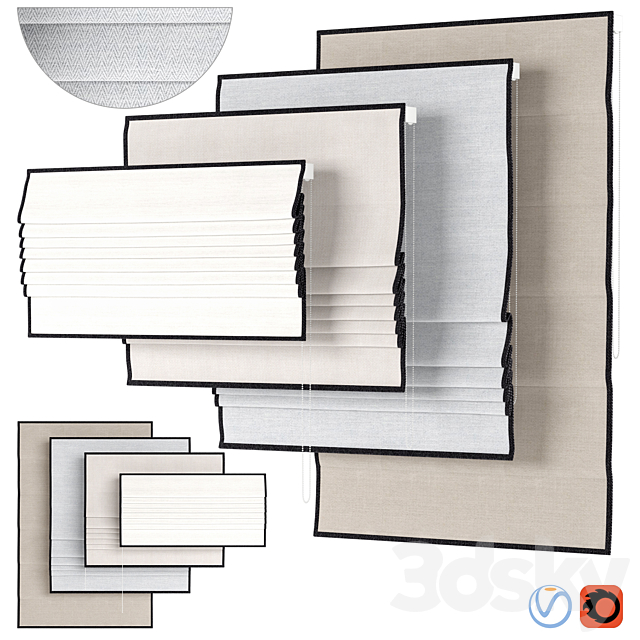 Roman Curtains 11 | Backhausen | Rebbio 3DSMax File - thumbnail 1