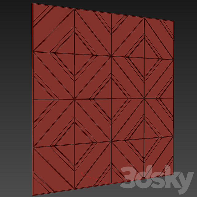 Decorative wall panel 14 3DS Max Model - thumbnail 3