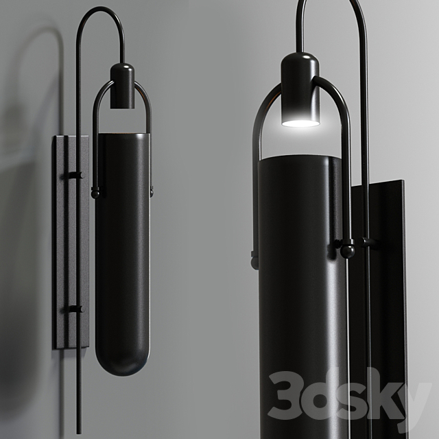 Arc wall scone light 3d