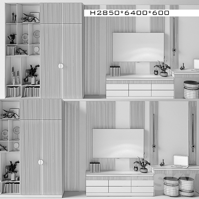 Composition in the bedroom_2 3DSMax File - thumbnail 3