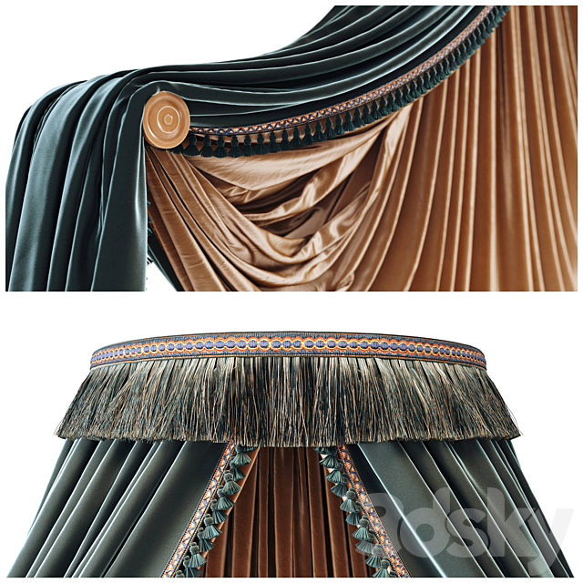 Canopy from Conchiglia bed. Provasi Factory. 3d