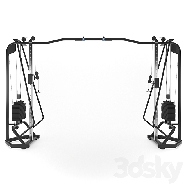 Gym Equipment – Cable Cross Over 3DSMax File - thumbnail 1