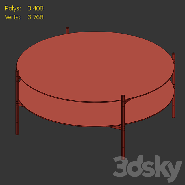Coffee table Duotone circular 3d