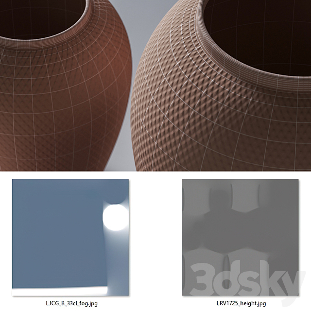 Porcelan and glass vases Lyngby Porcelæn 3DSMax File - thumbnail 5