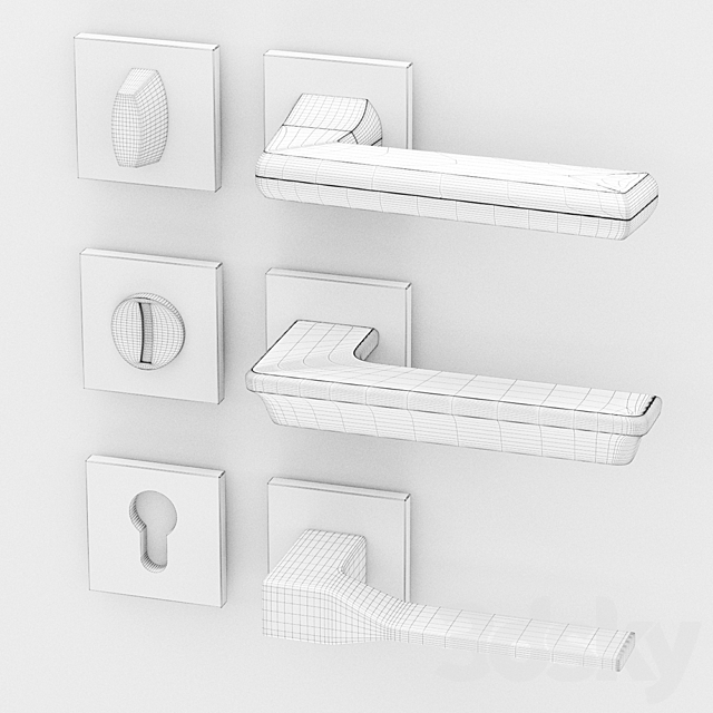 door handles Armadillo 3d