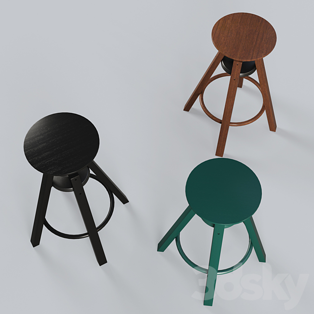 Dalfred Branded Stool 3DSMax File - thumbnail 3