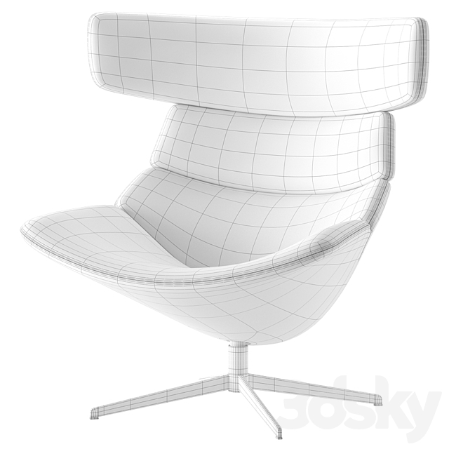 Erik Jorgensen _ Asko High Easy Chair 3DSMax File - thumbnail 5