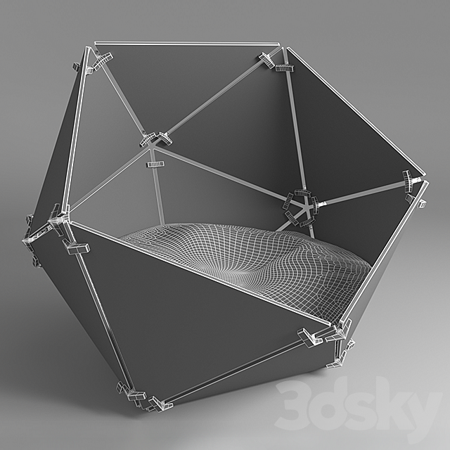 Geosphere pet bed 3d